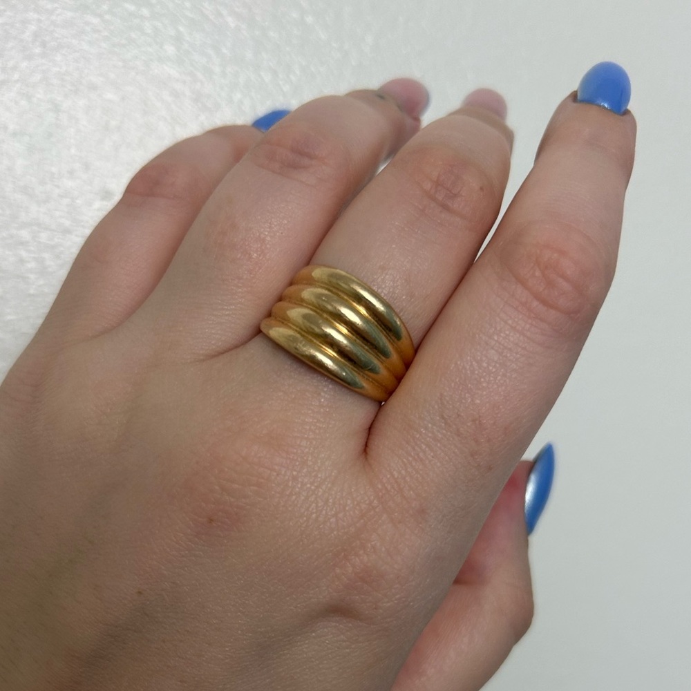 💛 Gorgeous 14K Yellow Gold Art Deco Ring 💛